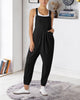 Solid Colour Pleated Jumpsuit