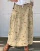 Casual Floral Print Skirt with Pocket