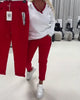 Fashion Elastic Waist Drawstring Pants