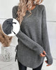 Raglan-Sleeve Sweater with Side Bow Detail
