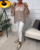 Solid Colour Hooded Sweater with Star Cutouts