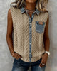 Denim Patchwork Tank Top