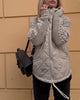 Zip-Up Solid Colour Coat with High Collar