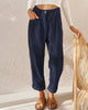 High-Waist Straight-Leg Corduroy Pants