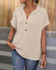 Solid Colour Drawstring Hoodie Top