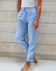 Esteralda | Cotton-Linen Pants with Elastic Waist