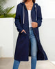 Zip-Up Hooded Sweatshirt Coat