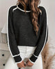 Simple Turtleneck Sweater in Contrast Colour
