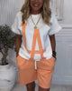 Letter Print Casual Sport Two-Piece Set
