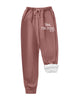 Casual Fleece Pants with Letter Print