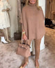 Casual Solid Colour Turtleneck Sweater