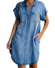 Suzanne | Button-Front Denim Shirt Dress