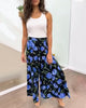 High-Waist Wide-Leg Pants with Floral Print