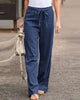 Straight Leg Pants with Elastic Waist