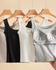 Solid Tank Top with Built-In Bra