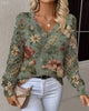 V-Neck Jacquard Sweater with Cutout Detail and Long Sleeves
