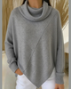 Asymmetric Funnel-Neck Sweater