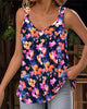 Printed V-Neck Sleeveless Top