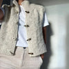 Theresa | Soft Beige Knit Vest