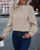 Vintage-Style Print Blouse