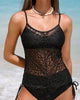 Lace-Up One-Piece Swimsuit