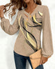 Striped Top with Lantern Sleeves