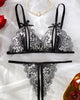 Sheer Fine Lace Lingerie Set