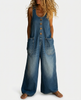 Lison | Vintage Washed Cotton Denim Overalls