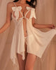 Lingerie Dress with Bow Detail & Cut-Outs