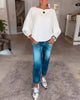 Solid Colour Lantern-Sleeve Sweater