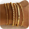 Pure Emerald Gold Bracelet Set