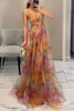 Eirith | Elegant printed maxi dress with lacing