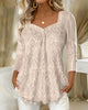 Square Neck Top with Underarm Lace Detail