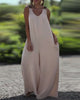 Sleeveless Jumpsuit with Back Tie Detail