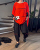 Colour-Block Casual Set with Wide-Leg Bloomers