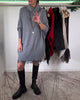 Turtleneck Batwing-Sleeve Sweater and Lace Strap Dress Set