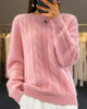 Solid Colour Sweater with Twist Detail
