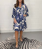 Fenella - Printed V Neck Midi Dress