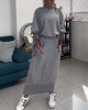 Sweatshirt & Skirt Coordinated Set