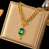Precious Emerald Necklace | Gold