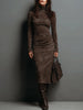 Ava | Suede Midi Dress