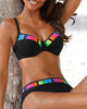 Sexy Colour-Block Ombre Bikini