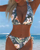 Trendy Floral Print Bikini