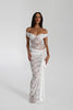 Selune | Sheer Lace Off-Shoulder Maxi Dress