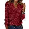 Francis | Sparkling Sequin Top with V-Neck