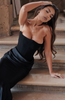 Nylaen | Strapless pleated maxi dress