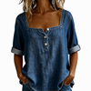 Marceline | Square-Collar Denim Shirt