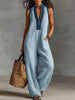 Fiamma | Sleeveless jumpsuit with high collar