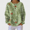 Ingrid - Green Christmas Tree Print Sweater