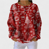 Karla - Red Nordic Christmas Print Sweater